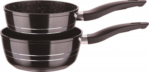 Royalty Line RL-FS2M: 3 Pieces Saucepan Set with Marble Coating Black image 4