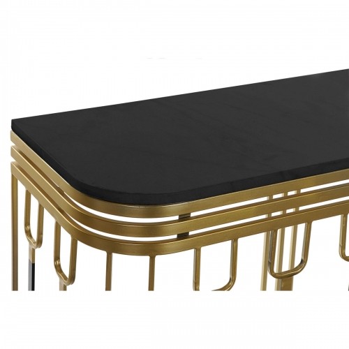 Console Home ESPRIT Black Golden Metal Marble 120 x 40 x 84 cm image 4