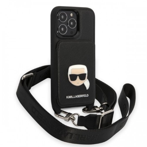 Karl Lagerfeld KLHCP13LSAKHPK iPhone 13 Pro | 13 6,1" hardcase Saffiano Metal Karl Head image 4