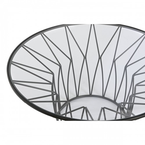 Centrālais galds Home ESPRIT Metāls Stikls 85 x 85 x 39 cm image 4
