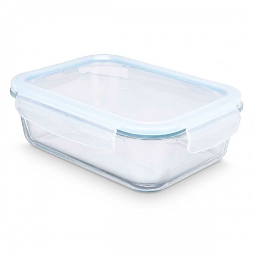 Lunch box Transparent Silicone Borosilicate Glass 1,5 L 24,5 x 7,6 x 19 cm (12 Units) image 4