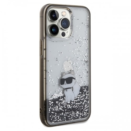 Karl Lagerfeld KLHCP13LLKCNSK iPhone 13 Pro | 13 6.1" transparent hardcase Liquid Glitter Choupette image 4