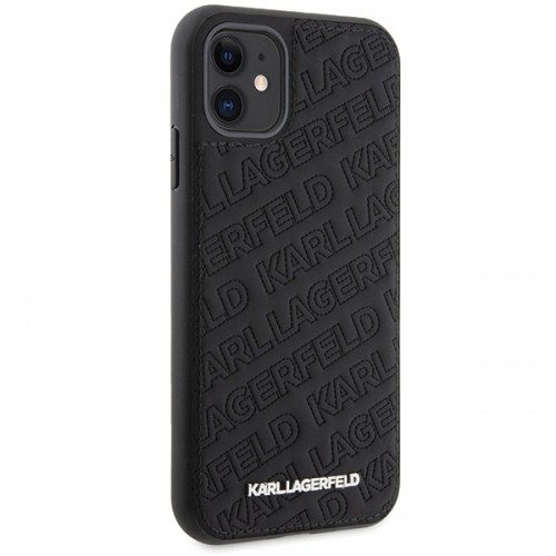 Karl Lagerfeld KLHCN61PQKPMK iPhone 11 | Xr 6.1" czarny|black hardcase Quilted K Pattern image 4