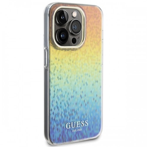 Guess GUHCP14LHDECMI iPhone 14 Pro 6.1" wielokolorowy hardcase IML Faceted Mirror Disco Iridescent image 4