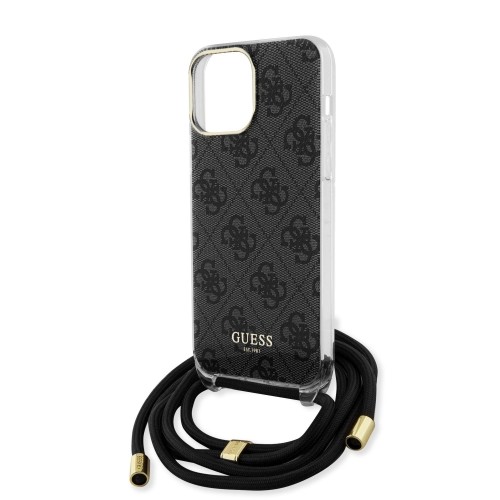 Guess IML 4G Printed Crossbody Case for iPhone 15 Pro Max Black image 4