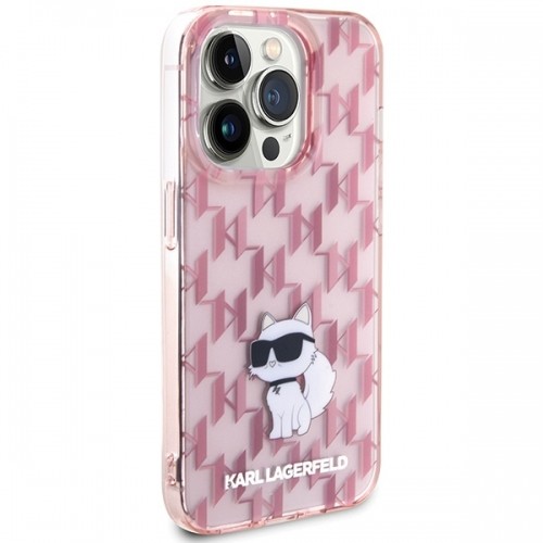 Karl Lagerfeld KLHCP15XHNCMKLP iPhone 15 Pro Max 6.7" różowy|pink hardcase Monogram Choupette image 4