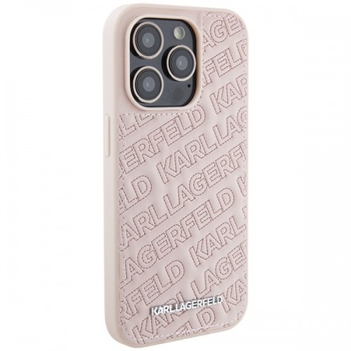 Karl Lagerfeld KLHCP15LPQKPMP iPhone 15 Pro 6.1" różowy|pink hardcase Quilted K Pattern image 4