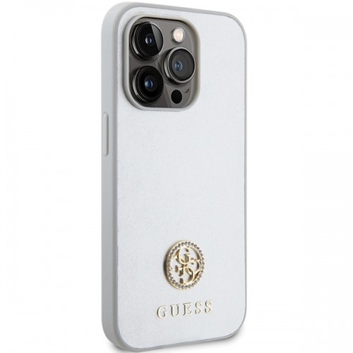 Guess GUHCP15LPS4DGPS iPhone 15 Pro 6.1" srebrny|silver hardcase Strass Metal Logo image 4