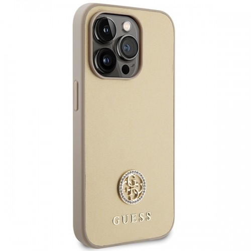 Guess GUHCP15XPS4DGPD iPhone 15 Pro Max 6.7" złoty|gold hardcase Strass Metal Logo image 4