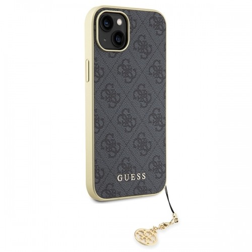 Guess GUHCP15MGF4GGR iPhone 15 Plus 6.7" szary|grey hardcase 4G Charms Collection image 4