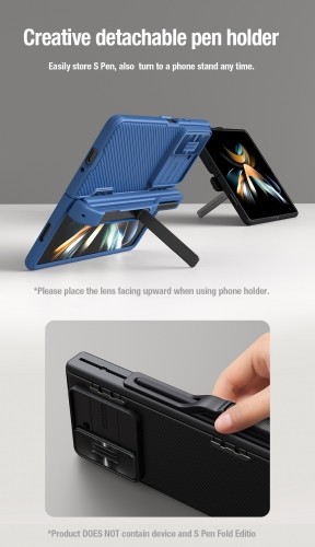 Nillkin CamShield FOLD Slot+Stand Hard Case for Samsung Galaxy Z Fold 5 Blue image 4