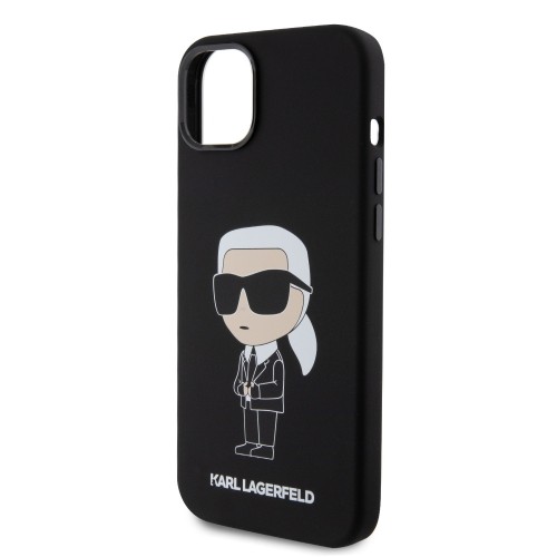 Karl Lagerfeld Liquid Silicone Ikonik NFT Case for iPhone 15 Plus Black image 4