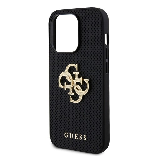 Guess PU Perforated 4G Glitter Metal Logo Case for iPhone 14 Pro Black image 4