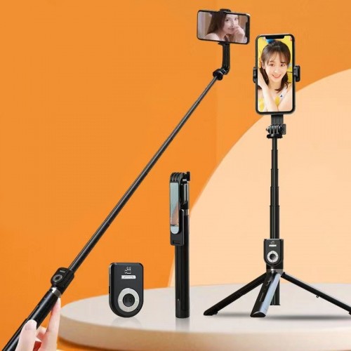 OEM Selfie Stick - with detachable bluetooth remote control and tripod - P81 1,6 metres BLACK image 4