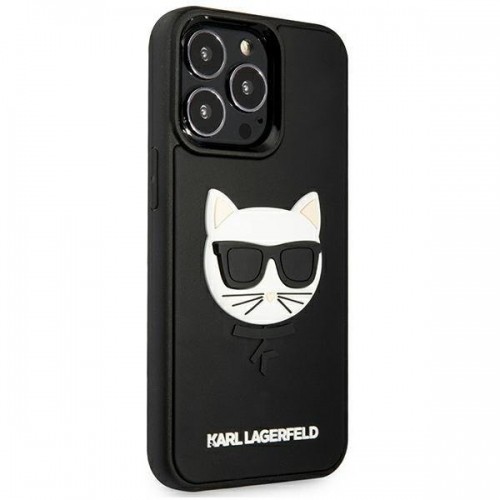 Apple Karl Lagerfeld KLHCP13XCH3DBK 13 Pro Max 6,7" czarny|black hardcase 3D Rubber Choupette image 4