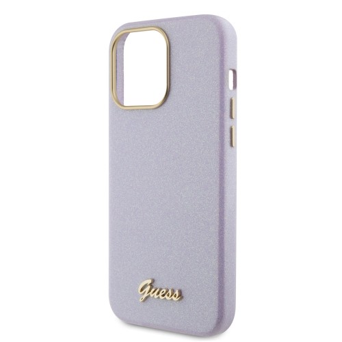 Guess PU Glitter Full Wrapped Case for iPhone 15 Pro Max Lilac image 4