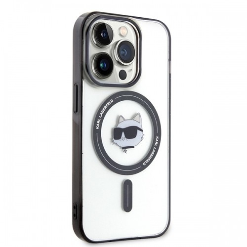 Karl Lagerfeld KLHMP15XHCHNOTK iPhone 15 Pro Max 6.7" transparent hardcase IML Choupette`s Head MagSafe image 4