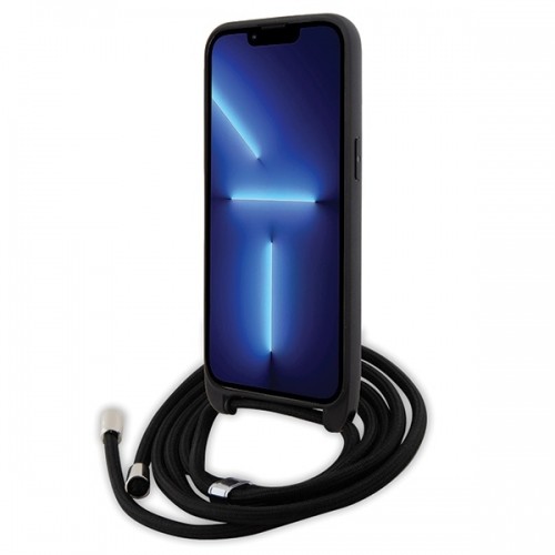Karl Lagerfeld KLHCP15XSAKCPSK iPhone 15 Pro Max 6.7" hardcase czarny|black Crossbody Saffiano Metal Pin Karl & Choupette image 4
