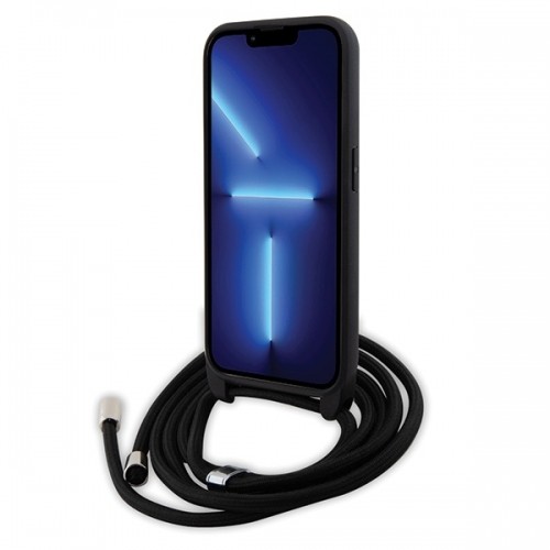 Karl Lagerfeld KLHCP15LSAKCPSK iPhone 15 Pro 6.1" hardcase czarny|black Crossbody Saffiano Metal Pin Karl & Choupette image 4