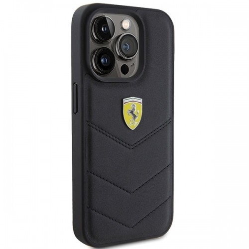 Ferrari FEHCP15LRDUK iPhone 15 Pro 6.1" czarny|black hardcase Quilted Metal Logo image 4