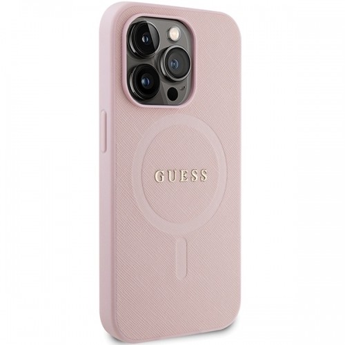 Guess GUHMP14XPSAHMCP iPhone 14 Pro Max 6,7" różowy|pink hardcase Saffiano MagSafe image 4