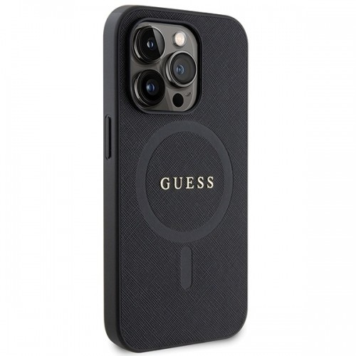 Guess GUHMP14LPSAHMCK iPhone 14 Pro 6.1" czarny|black hardcase Saffiano MagSafe image 4