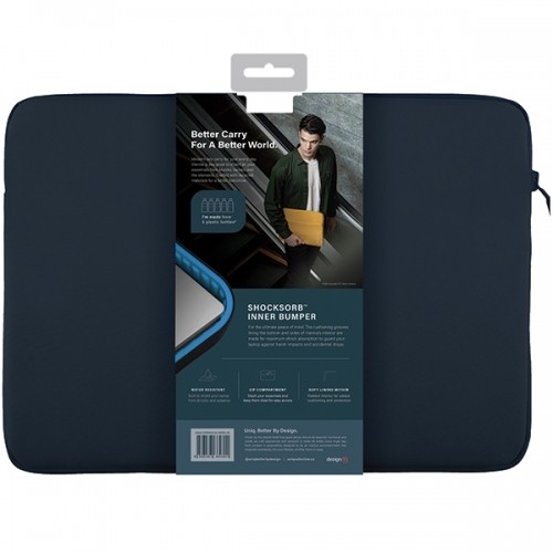 UNIQ etui Vienna laptop Sleeve 14" niebieski|indigo blue Waterproof RPET image 4