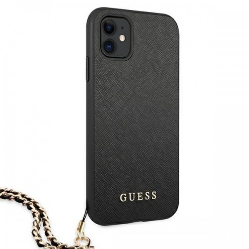 Guess Saffiano Chain - Etui iPhone 11 (czarny) image 4