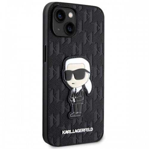 Karl Lagerfeld KLHCP14SSAKHPKK iPhone 14 6.1" czarny|black Saffiano Monogram Ikonik image 4