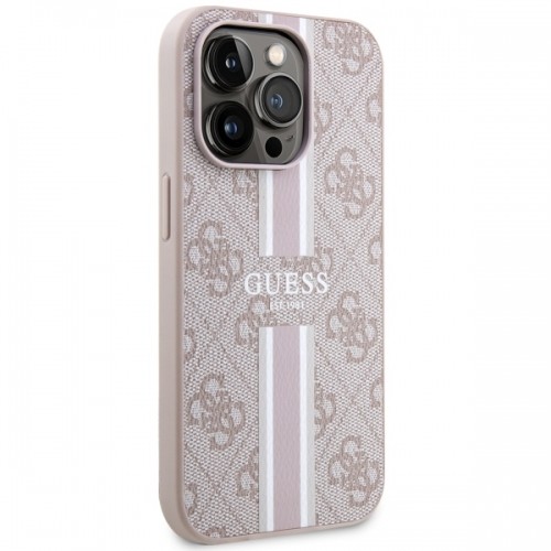 Guess GUHMP14XP4RPSP iPhone 14 Pro Max 6,7" różowy|pink hardcase 4G Printed Stripes MagSafe image 4