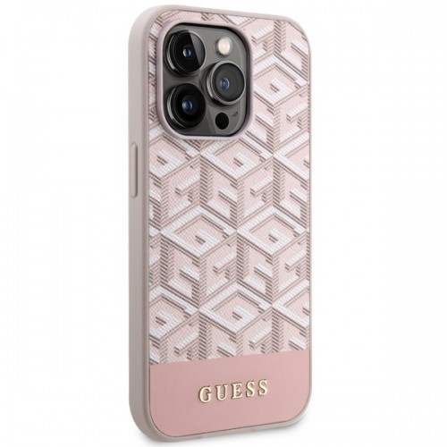 Guess GUHMP14XHGCFSEP iPhone 14 Pro Max 6,7" różowy|pink hard case GCube Stripes MagSafe image 4