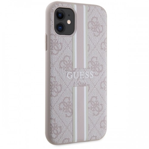 Guess GUHMN61P4RPSP iPhone 11 | Xr różowy|pink hardcase 4G Printed Stripes MagSafe image 4