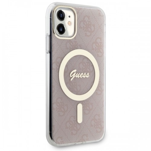 Guess GUHMN61H4STP iPhone 11 6.1" różowy|pink hardcase 4G MagSafe image 4