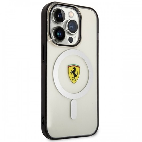 Ferrari FEHMP14XURKT iPhone 14 Pro Max 6.7" przezroczysty|transparent hardcase Outline Magsafe image 4