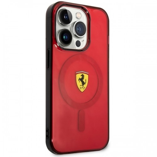 Ferrari FEHMP14XURKR iPhone 14 Pro Max 6.7" czerwony|red hardcase Translucent Magsafe image 4