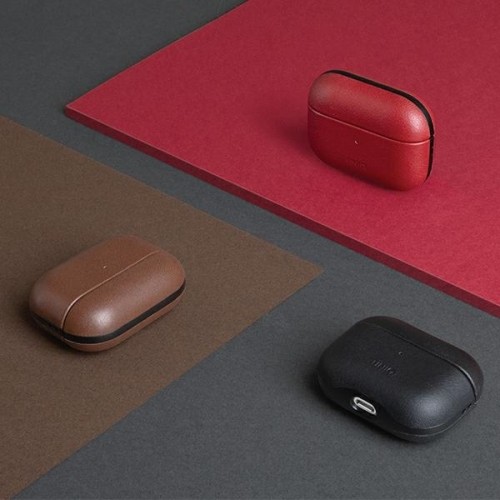 UNIQ etui Terra AirPods Pro Genuine Leather czerwony|red image 4