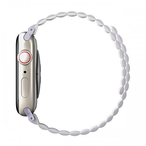 UNIQ pasek Revix Apple Watch Series 4|5|6|7|8|SE|SE2 38|40|41mm. Reversible Magnetic lilak-biały|lilac-white image 4