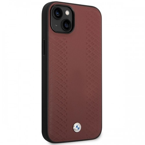 Etui BMW BMHCP14S22RFGR iPhone 14 6,1" burgundowy|burgundy Leather Diamond Pattern image 4