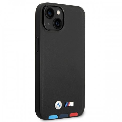 Etui BMW BMHCP14S22PTDK iPhone 14 6,1" czarny|black Leather Stamp Tricolor image 4