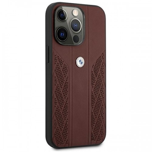 Etui BMW BMHCP13XRSPPR iPhone 13 Pro Max 6,7" czerwony|red hardcase Leather Curve Perforate image 4