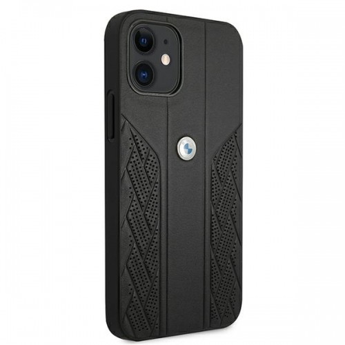 Etui BMW BMHCP12SRSPPK iPhone 12 mini 5,4" czarny|black hardcase Leather Curve Perforate image 4