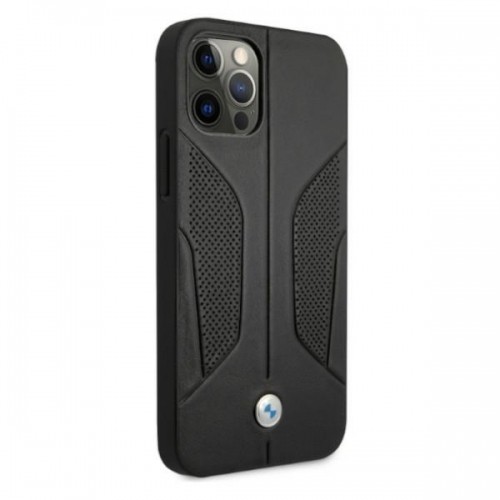 Etui BMW BMHCP12MRSCSK iPhone 12|12 Pro 6,1" czarny|black hardcase Leather Perforate Sides image 4