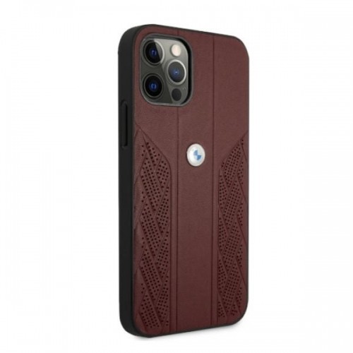 Etui BMW BMHCP12LRSPPR iPhone 12 Pro Max 6,7" czerwony|red hardcase Leather Curve Perforate image 4