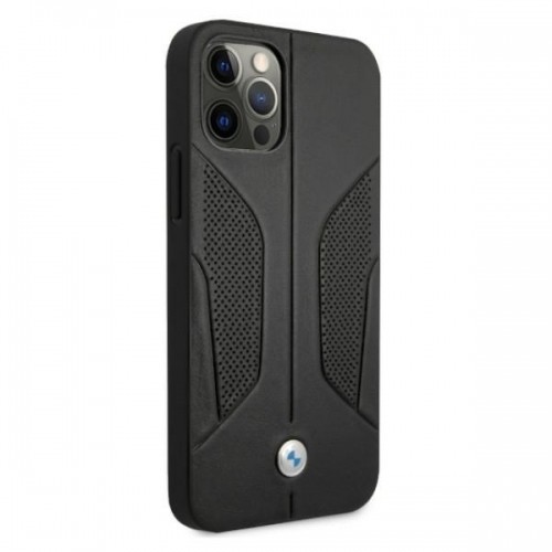 Etui BMW BMHCP12LRSCSK iPhone 12 Pro Max 6,7" czarny|black hardcase Leather Perforate Sides image 4