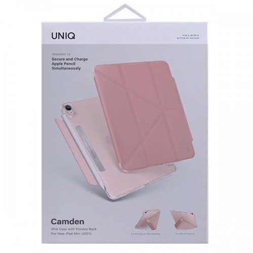 UNIQ etui Camden iPad Mini (2021) różowy|peony|pink Antimicrobial image 4