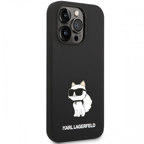 Karl Lagerfeld KLHMP14XSNCHBCK iPhone 14 Pro Max 6,7" hardcase czarny|black Silicone Choupette MagSafe image 4