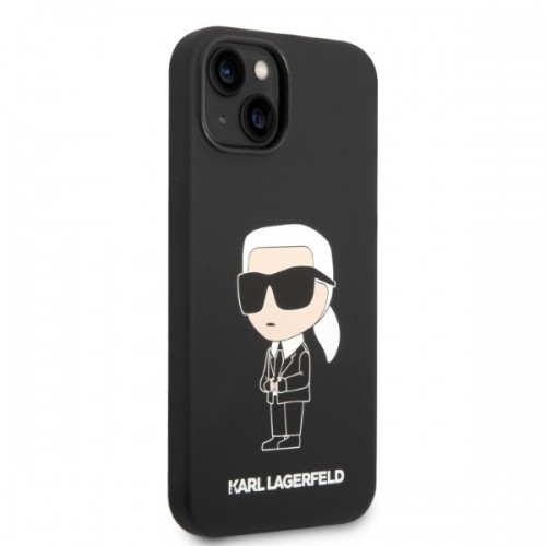 Karl Lagerfeld KLHMP14MSNIKBCK iPhone 14 Plus 6,7" hardcase czarny|black Silicone Ikonik Magsafe image 4