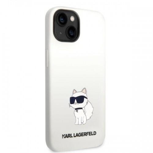 Karl Lagerfeld KLHMP14MSNCHBCH iPhone 14 Plus 6,7" hardcase biały|white Silicone Choupette MagSafe image 4