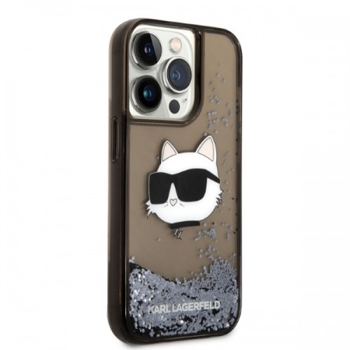 Karl Lagerfeld KLHCP14XLNCHCK iPhone 14 Pro Max 6,7" czarny|black hardcase Glitter Choupette Head image 4