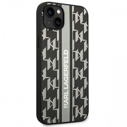 Karl Lagerfeld KLHCP14SPGKLSKG iPhone 14 6,1" hardcase szary|grey Monogram Stripe image 4